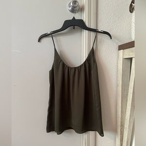 Express Scoop Neck Cami with lining. Size XXS. Color: Olive.